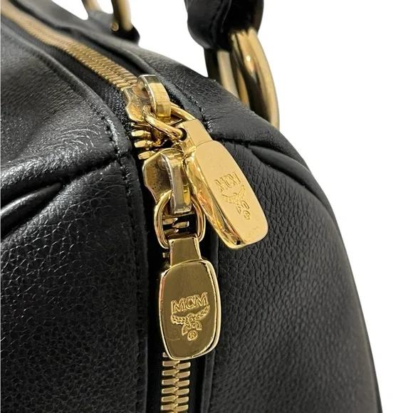 MCM Black Leather Boston Bag - Picture 6 of 15